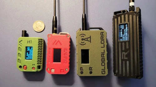 Variedad de dispositivos LoRa para redes mesh